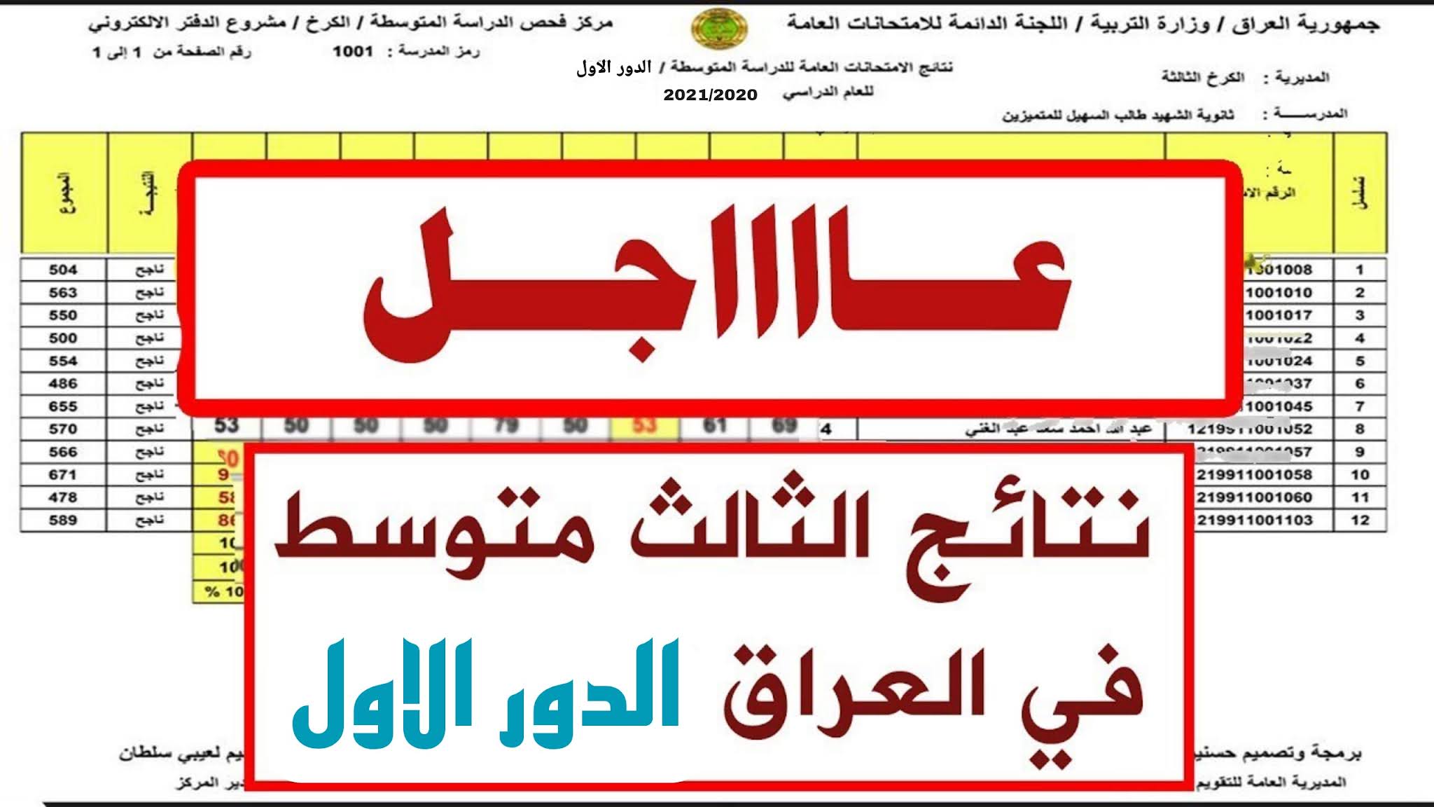 مبارك عليكم النتيجة أخيرًا.. لينك نتائج الثالث المتوسط دور أول 2024 محافظات العراق