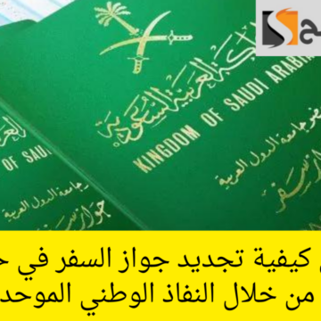 تعرف على كيفية تجديد جواز السفر في حالة التعذر من خلال النفاذ الوطني الموحد