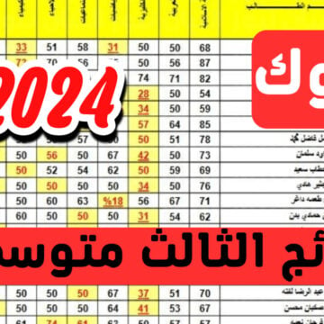results.. رابط مباشر نتائج الثالث متوسط 2024 بغداد PDF وعموم المحافظات